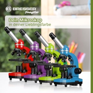 Microscop Bresser Junior BIOLUX SEL cu suport smartphone, 40x-1600x, verde - Img 9