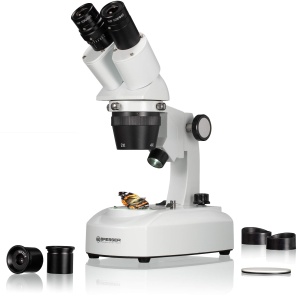 Microscop stereo Bresser Researcher ICD LED 20x-80x cu iluminare LED si tub rotativ 360 - Img 4
