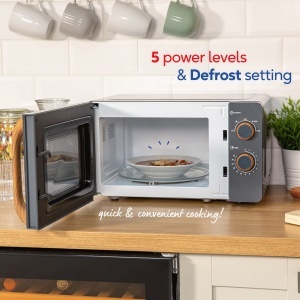 Microunde Russell Hobbs RHMM713G 700W Gri Design Scandinav 5 Niveluri de Putere - Img 7