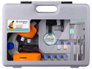 Mikroscop Bresser Junior 40x-640x cu iluminare LED, transportabil si accesorii incluse - Img 6