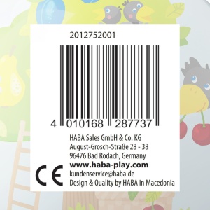 Minge pentru copii HABA Obstgarten 14 cm, design fructe colorate, cu ventil - Img 4