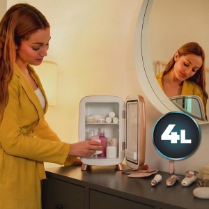 Mini Frigider Cecotec CoolingBeauty 4000 Mirror Rose, 4 L, racire pana la 5 C, LED - Img 2