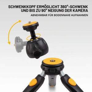 Mini-stativ KODAK PhotoGear 2-in-1 cu telecomanda, 22,9 cm, selfie stick, 360 rotire - Img 7