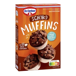 Mix pentru Muffins Dr. Oetker, 4 x 335 g, 12 Muffins cu Ciocolata