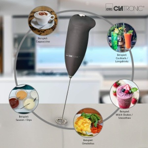 Mixer de lapte Clatronic MS 3089, negru, cu carcasa Soft Touch, usor de curatat - Img 2