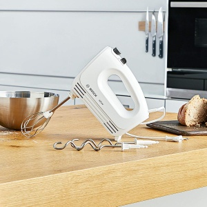 Mixer de mana Bosch CleverMixx MFQ24200, 400 W, 4 viteze, alb - Img 3