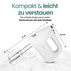 Mixer electric EMERIO HM-124178, 250W, 6 viteze, accesorii din inox - Img 7