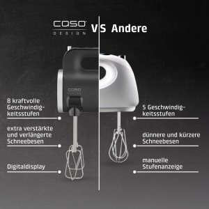 Mixer manual fara fir CASO Click Mix, 8 viteze, acumulator 2000mAh - Img 9