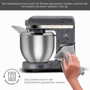 Mixer planetar Karaca Mastermaid Chef Pro 1500W 5L Gri - Img 9