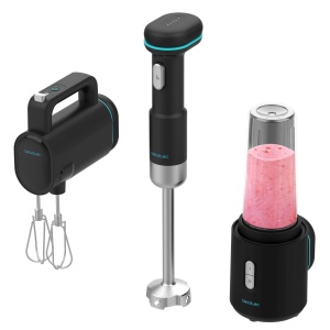 Mixer portabil Cecotec BlendGo 180W acumulator reincarcabil 30 minute autonomie accesorii incluse