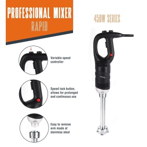 Mixer profesional Lacor 69906, 450 W, 30 cm, capacitate 50 L - Img 4