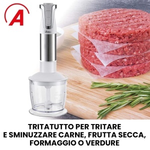 Mixer vertical Ardes TRINITY ARSET01, 3-in-1, 700 ml, 21 cm, alb - Img 5