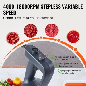Mixer vertical VEVOR HB6089-UL, 500 W, 40,64 cm, cu viteza variabila - Img 3
