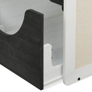 Mobilier pentru pisici Relaxdays, dulap pentru litiera, 57x50x60 cm, albgri - Img 7
