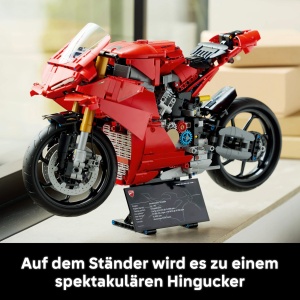 Model LEGO Technic Ducati Panigale V4 S, motocicleta, detalii autentice, rosu - Img 6