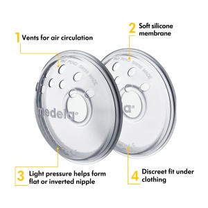 Modelatoare de sfarcuri Medela - Modeleaza sfarcurile inversate sau plate in pregatirea pentru alaptare - Fara BPA - Marime unica pentru toate mamele  - Img 3