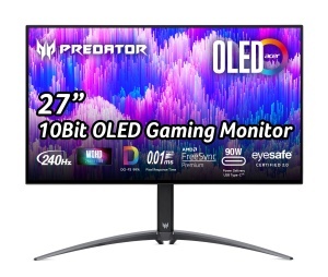 Monitor de gaming Acer Predator X27U 27 inchi (ecran de 69 cm) WQHD, 240 Hz DP/Type-C, HDMI 144 Hz, 0.03 ms (GTG), 2xHDMI 2.0, DP 1.4, reglabil pe inaltime, rotativ, FreeSync Premium, negru - Img 1