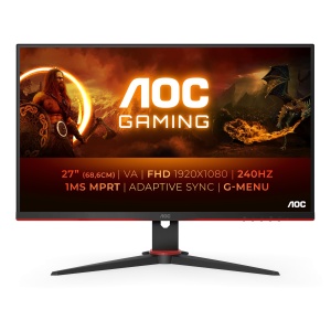 Monitor Gaming AOC 27G2ZNEBK 27 inch FHD, 240Hz, VA, NegruRosu - Img 2