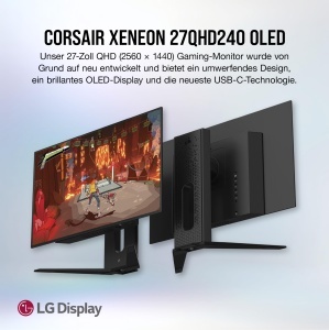 Monitor Gaming Corsair XENEON 27QHD240, 27 inch, 2560 x 1440, 240Hz, Negru - Img 2