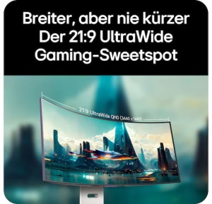 Monitor Gaming LG UltraGear 34GX90SA-W 34 inch Curved OLED 240Hz - Img 4