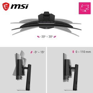 Monitor Gaming MSI MPG 341CQR X36, 34 inch UWQHD, 360Hz, Negru - Img 5