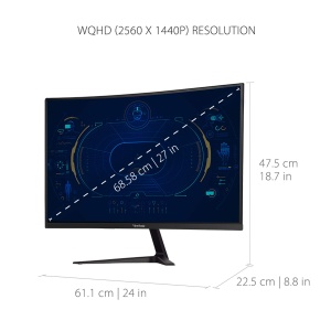 Monitor Gaming Viewsonic VX2718-2KPC-MHD 27 inch 165Hz Curbat Negru - Img 5