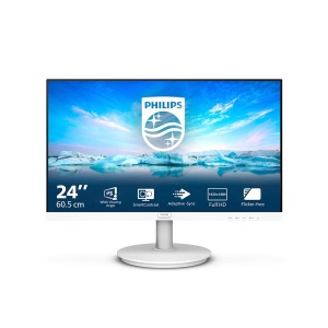 Monitor Philips 241V8AW, 24 inch Full HD, 75 Hz, HDMI, Alb - Img 2