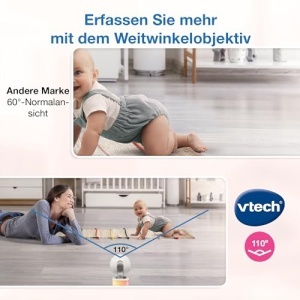 Monitor video pentru bebelusi VTech VM7468, ecran LCD 7 inch, camera Pan-Tilt-Zoom, lumina de veghe multicolora - Img 10