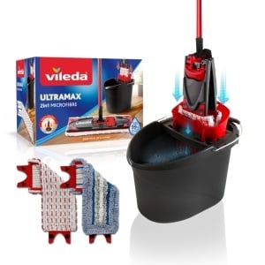 Mop cu Eimer Vileda Ultramax, 2in1, 3-teilig, pentru toate suprafetele dure