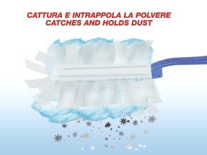 Mop cu maner Beper C203PUL004, 10 lavete, eficient impotriva prafului si alergenilor - Img 4
