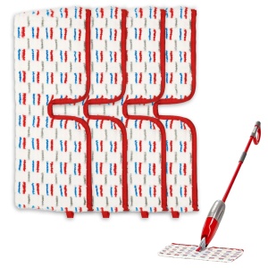 Mop cu microfibra Romon pentru Vileda 1-2 Spraymax, set 4 bucati, reutilizabil