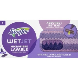 Mop cu mop de microfibra Swiffer WetJet, reutilizabil, ultra-absorbant, 3 zone