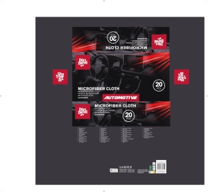 Mop de Microfibra Dirt Devil - Set 20 bucati, 30x30 cm, Culoare Rosie - Img 5