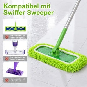 Mop reutilizabil TOPESCT, 6 bucati, microfibra extra groasa, 25x11cm - Img 2