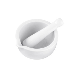 Mors si Stosel Fackelmann din Portelan, 12cm, Alb, Design Elegant