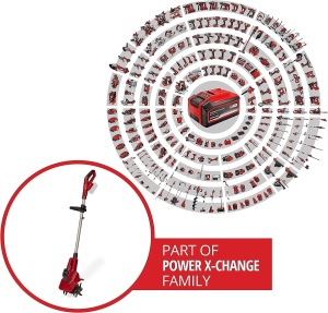 Motocultor cu acumulator Einhell GE-CR 18/20 Li E-Solo Power X-Change (18 V, Li-Ion, control electronic al vitezei, 4 lame de tocat, maner suplimentar, fara baterie si incarcator) - Img 2