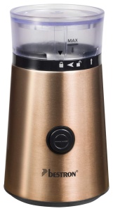Moulineta de cafea Bestron ACG1000CO, 50g, 150W, inox cu aspect cupru