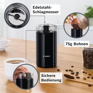 Moulineta de cafea Bosch TSM6A013B, 75g, negru - Img 2