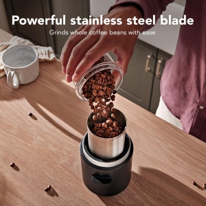 Moulineta de cafea KitchenAid Go - 113 g, inox, fara acumulator, neagra - Img 3
