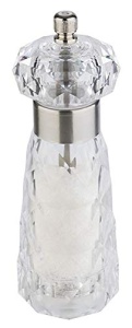 Moulineta de sare APS Diamond, transparenta, 6 cm, cu mecanism din otel inoxidabil - Img 2