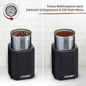 Moulineta electrica Cloer 7580, capacitate 70g, 200W, neagra - Img 3
