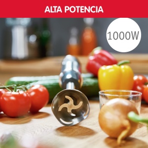 Moulinex DD6578 Quickchef 2-in-1 Blender de mana 1000 W blender cu tehnologie Powelix si 10 setari de viteza 2 accesorii ceasca 800 ml si tocator 500  - Img 3