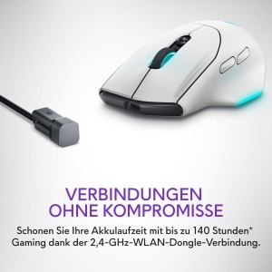Mouse de gaming Alienware AW620M, 26000 DPI, design ergonomic, autonomie 140 ore - Img 7