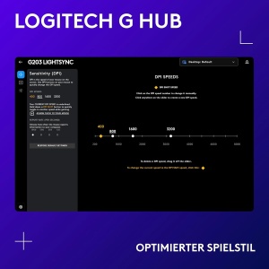 Mouse de gaming Logitech G203, 8000 DPI, RGB, Alb - Img 5