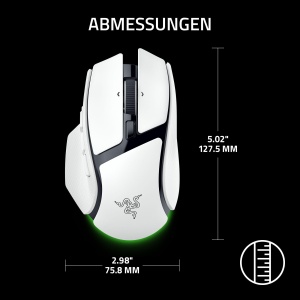 Mouse de gaming Razer Basilisk V4 HyperSpeed, wireless, senzor 33K, alb - Img 9