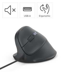 Mouse ergonomic Hama ECM-500L pentru stangaci 7 butoane negru - Img 2