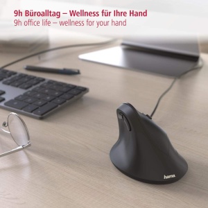 Mouse ergonomic Hama EMC-500, cablat, 3 viteze, 1800 dpi, negru - Img 6