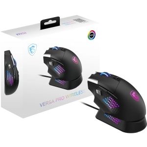 Mouse Gaming MSI Versa PRO Wireless, 26000 DPI, 80 ore autonomie, design ergonomic - Img 1