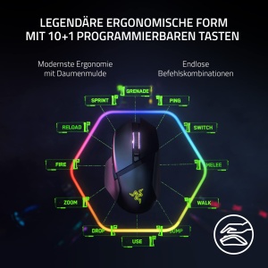 Mouse gaming Razer Basilisk V3 Pro, wireless, negru, 13 zone iluminare RGB - Img 4
