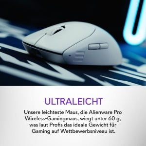 Mouse Gaming Wireless Alienware Pro - Lunar Light, 4KHz, ultralegerez - Img 11